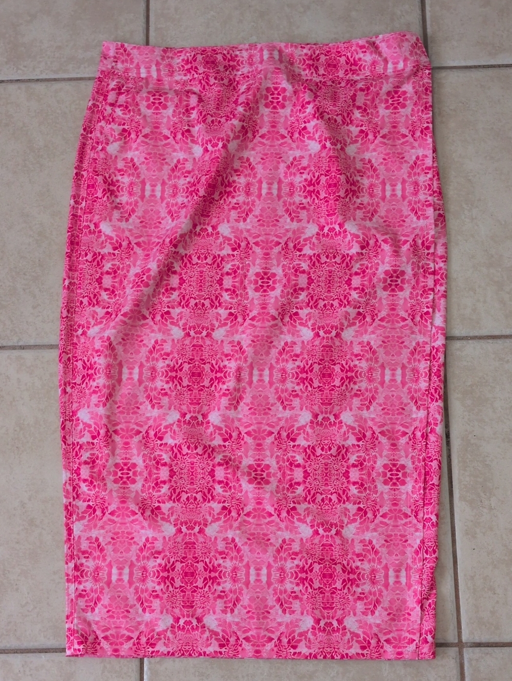 Rip Skirt Hawaii Hot Pink Floral Wrap Skirt X-large